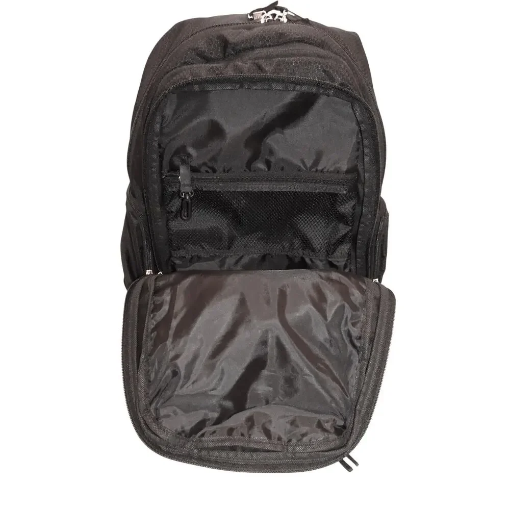 Eastsport Black Multi‑Pocket Backpack – Recycled Polyester